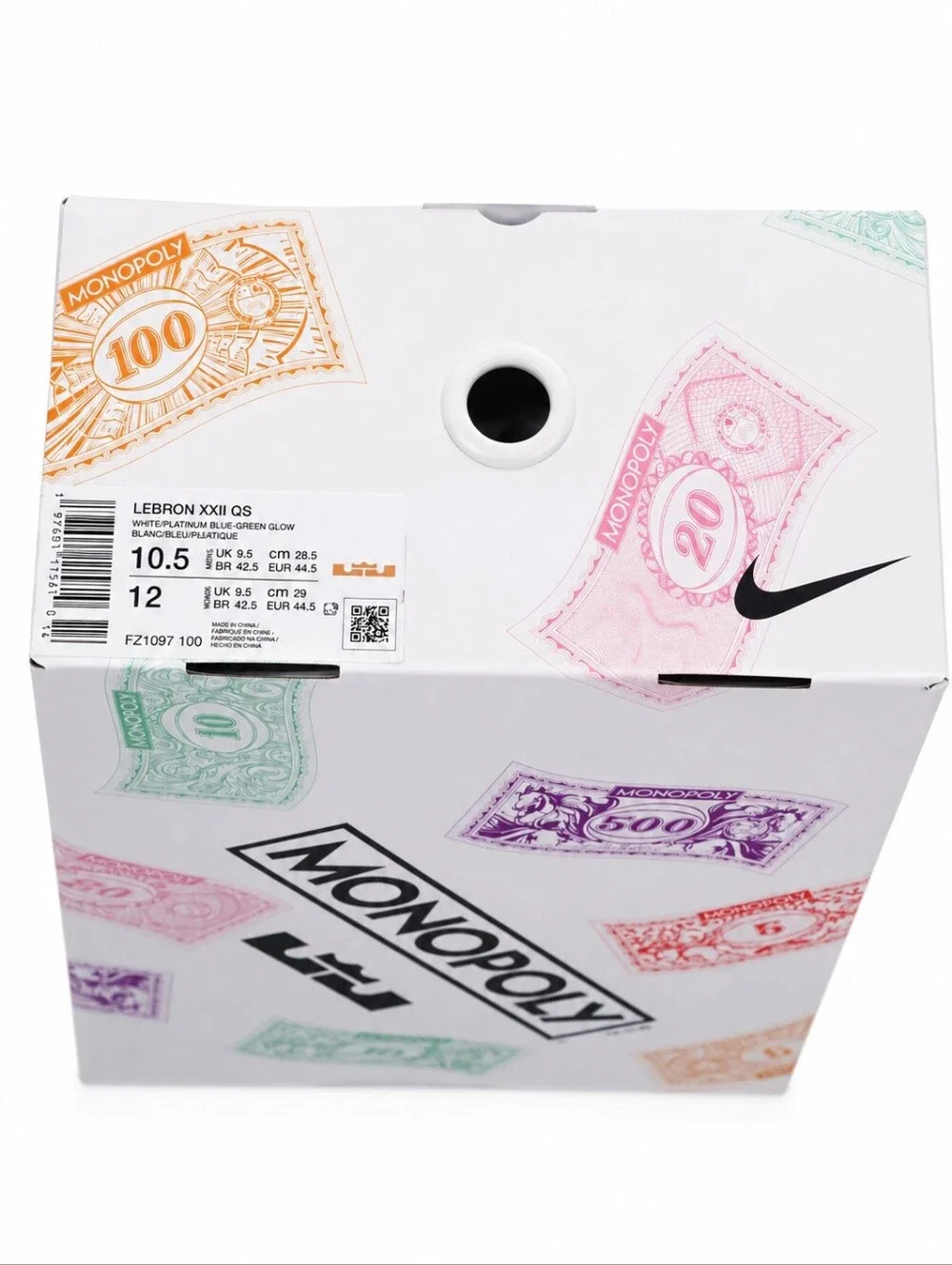 🆕️Nike LeBron XXII QS Monopoly Sneakers Men's 10.5 Rare Basketball Shoes